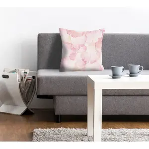 Декоративная подушка queence Ella с листьями гинкго, наволочка без наполнителя, 1 шт. Queence, Rosa + bedruckt