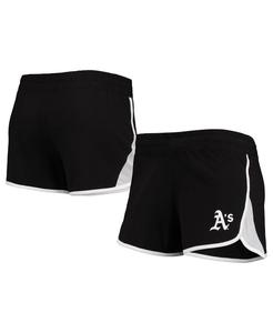 Черные женские эластичные шорты из френч терри Oakland Athletics New Era, черный