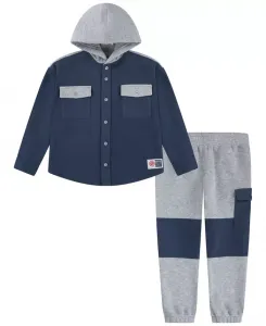 Мальчики 4-7 лет комплект из 2 предметов: худи-рубашка и джоггеры Levi'S, мультиколор