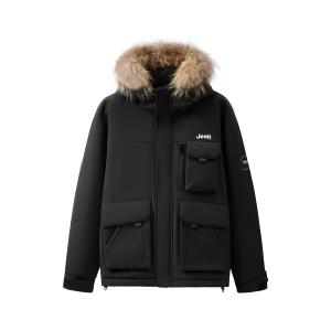 Пуховик Unisex с капюшоном Moderate Others Jeep, pure черный