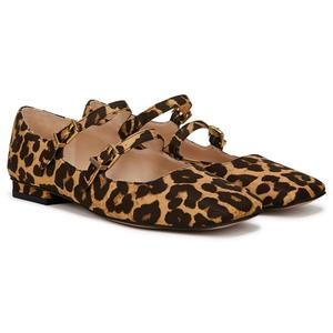 Туфли на плоской подошве с квадратным носком Tesoro Mary Jane от Franco Sarto, leopard/black