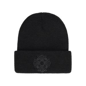 Шерстяная вязаная шапка унисекс Chrome Hearts, черный