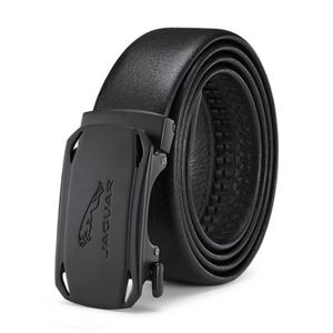 JAGUAR Мужской кожаный ремень с автоматической пряжкой, Black