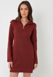 Платье Threadbare 1/4 ZIP, Rust/Brown