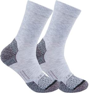 Carhartt Women's SC0812W Женские носки Force Lightweight Crew, 2 пары, Grey