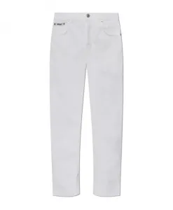 Джинсы со слегка зауженными штанинами Moschino, белый
