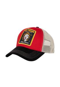 Кепка дальнобойщика с вышивкой голливудского портрета KING KEROSIN, красный