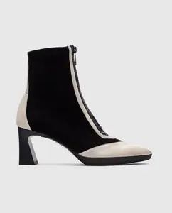 Женские ботильоны с заостренным носком и молнией Hispanitas, черный/белый