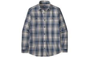 Patagonia Мужская Длинная Футболка из Пима Хлопка, Синий/Бирюзовый