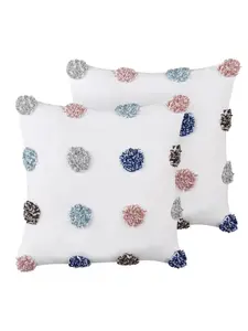 Декоративная подушка Beliani 2er Set Deko BRACKEN, цвет weiß/bunt