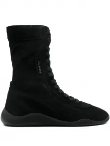 Замшевые ботинки на шнуровке Vic Matie, черный