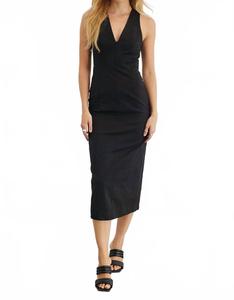 Студийное миди-платье Tamsyn в черном цвете SOVERE