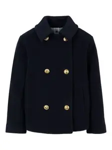 Двубортное пальто с зазубринами Petit Bateau, синий