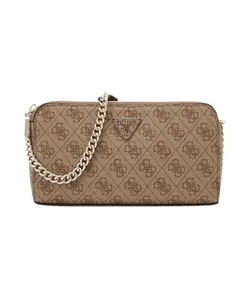 Стильная женская сумка через плечо Guess, бежевый