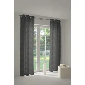 Шторка Sepino с люверсами, 1 шт. Wirth, серый