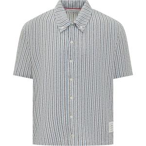 Футболка с коротким рукавом в полоску Rwb THOM BROWNE, серая