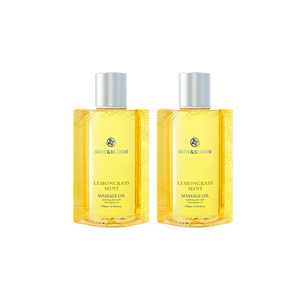 Эфирное масло для массажа лемонграсс снимающее усталость 170 мл BATH&BLOOM, lemongrass massage essential oil 170ml*2
