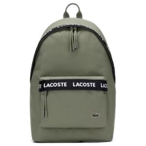 LACOSTE Большой унисекс рюкзак из ткани цвета фенхеля, Fennel Green