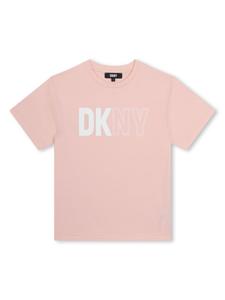 DKNY футболка с логотипом, розовый