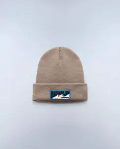 Мужская шапка с передним эластичным вязаным патчем Napapijri, бежевый