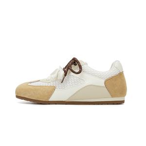 Низкие повседневные туфли женские QUICHESHOES, Beige Yellow