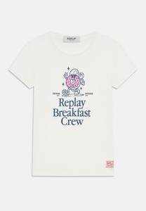 Футболка Replay Print T-shirt, Natural White/White