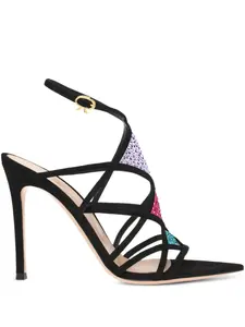 Декорированные босоножки Confetti 105 Gianvito Rossi, черный