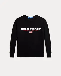 Унисекс-толстовка из флиса с круглым вырезом Polo Sport Polo Ralph Lauren, черный