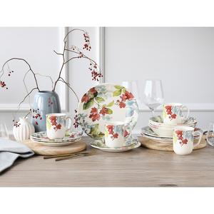 Сервиз Kombi Набор посуды Maple, романтический декор с листочками, 16 предметов, на 4 персоны Creatable, бежевый