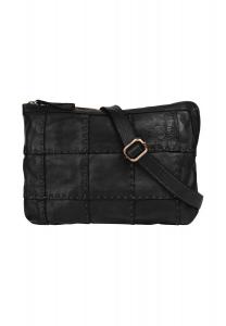 Сумка через плечо, натуральная кожа, производство Италия Samantha Look, черный