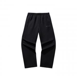 Anta Вязаные спортивные штаны унисекс, базовые, черные