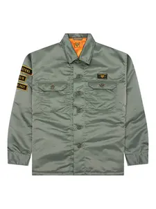 Куртка-рубашка с пуговицами в форме сердца Human Made, зеленый