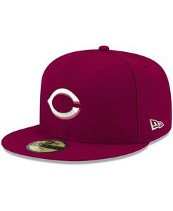 Мужская приталенная шляпа Cardinal Cincinnati Reds Logo белая 59FIFTY New Era