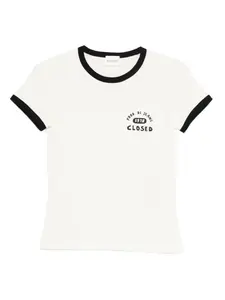 Футболка с контрастной отделкой Closed, нейтральный