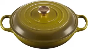 Жаровня чугунная Le Creuset с эмалированным покрытием, 3500 мл, оливковый