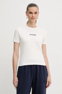 Хлопковая футболка Pinko, белый