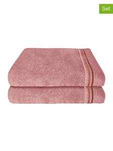 Schiesser Набор из 2 банных полотенец "Skyline" розового цвета