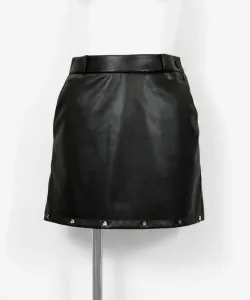 Юбка из искусственной кожи со складками сзади Archivio, цвет Black (001)