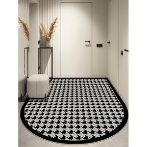 Y U-LIVE Ковер 120х120 см для прихожей кожаный, водонепроницаемый, противоскользящий, в стиле харадзюку