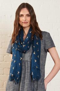 Вискозный шарф с принтом Nomads Clothing, синий