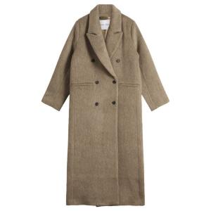 Пальто из шерсти саджиллы Samsøe Samsøe, Pale Fossil Melane