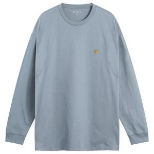 Футболка с длинным рукавом для погони Carhartt Wip, cozy синий & золото