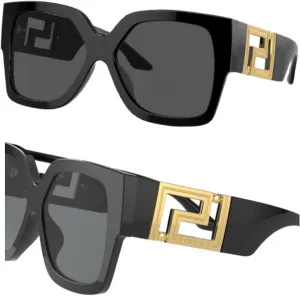 Солнцезащитные очки VERSACE VE4402 Greca прямоугольной формы с роскошным комплектом для очков