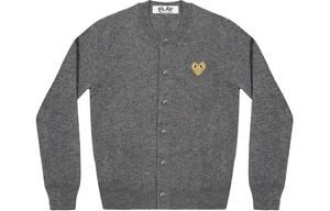 Свитер SS24 Unisex Medium Gray CDG Play, серый