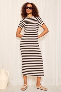 Простое платье-футболка с короткими рукавами Friends Like These, бежевый