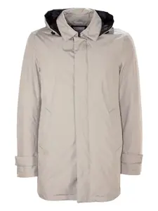 Куртка с капюшоном и скрытой застежкой Herno, серый