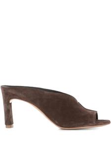 Замшевые мюли Del Carlo 80 мм, коричневый