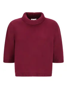 Футболка с высоким воротником Alaïa, красный