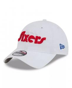 Мужская белая кепка Philadelphia 76ers 2024/25 City Edition 9TWENTY Adjustable New Era