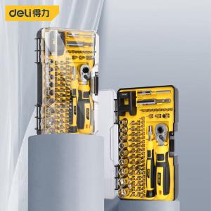 Многофункциональный прецизионный электронный сервис Deli, экономичный набор отверток с храповым механизмом, набор отверток из 75 предметов, DL3575